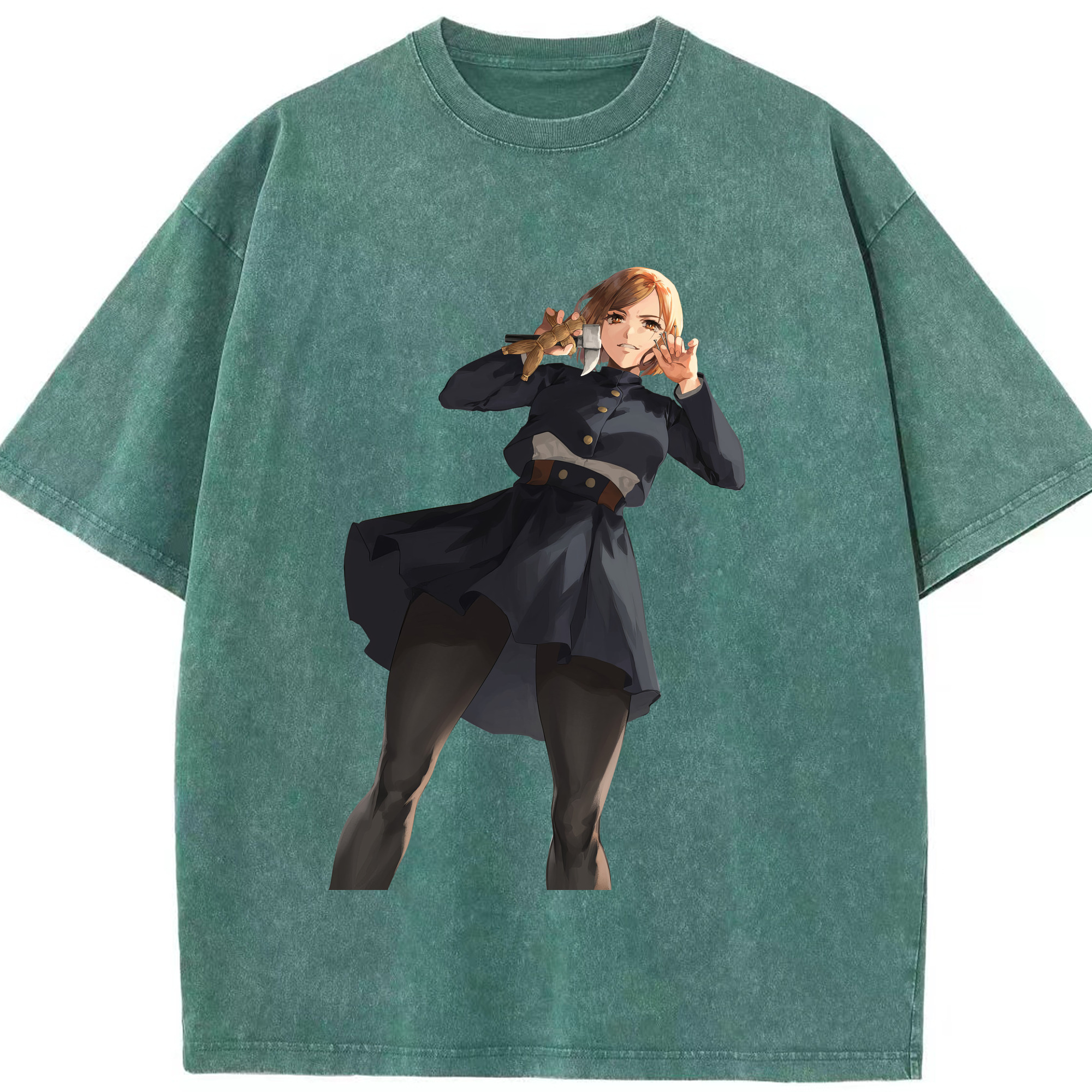 （画像用） 呪術廻戦 Jujutsu Kaisen 綿100% ヴィンテージ風 半袖Tシャツ（フロントプリント）